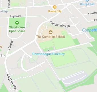 map for Powerleague Finchley