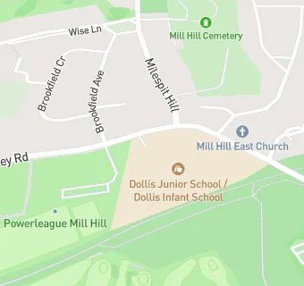 map for Dollis Primary School