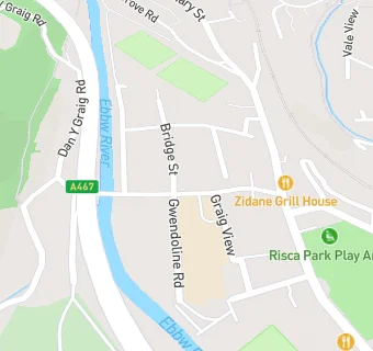 map for Risca Primary School Canteen