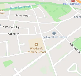 map for Woodcroft Primary School