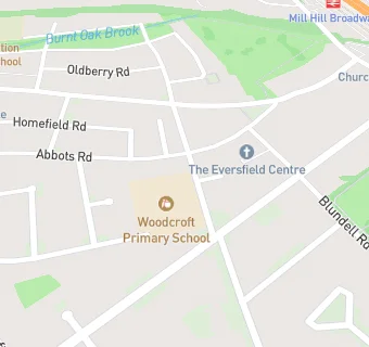 map for Woodcroft Primary School