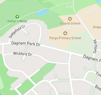 map for Pyrgo Priory after School Club