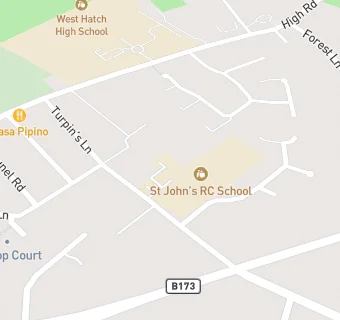 map for St John's RC School (Essex)