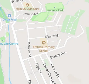 map for Ffaldau Primary School