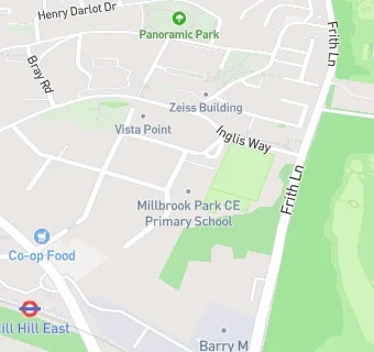 map for Millbrook Park Primary School