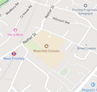 map for Moss Hall Infant School