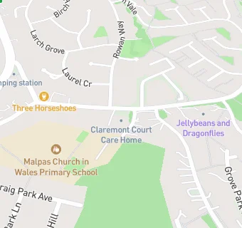 map for Claremont Court Care Home