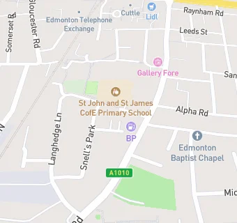 map for St John and St James CofE Primary School