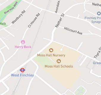map for Moss Hall Nursery School
