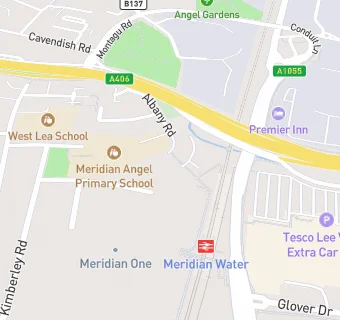 map for Meridian Angel Primary School