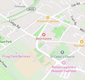 map for Caerleon Cherubs