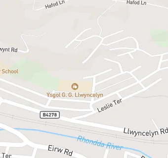 map for Llwyncelyn Infants School