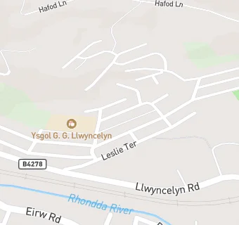 map for YGG Llwyncelyn