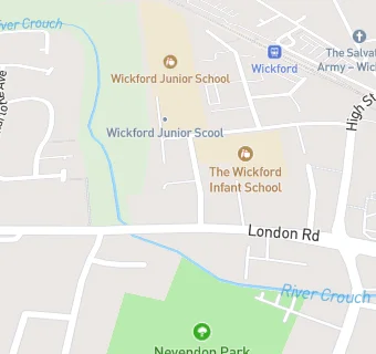 map for The Wickford Infant School