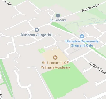 map for St Leonard's Church of England Primary Academy