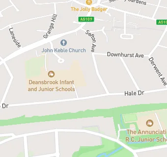 map for Deansbrook Infant School