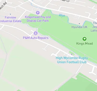 map for High Wycombe Rugby Union Football Club