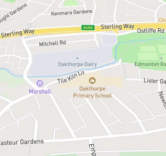 map for Oakthorpe Junior School