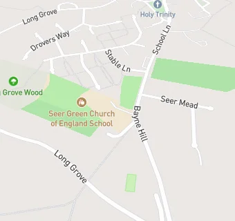 map for Seer Green Church of England Combined School