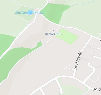 map for Bettws Rugby Club