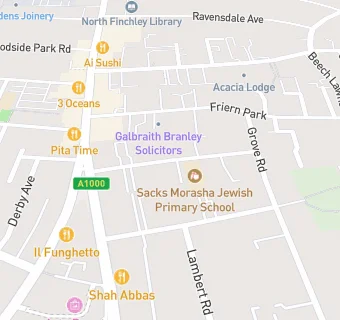 map for Sacks Morasha Jewish Primary