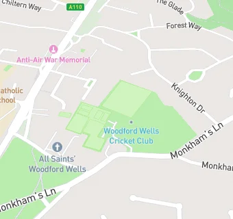 map for Woodford Wells Cricket and Lawn Tennis Club