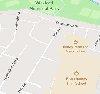 map for Hilltop Junior School