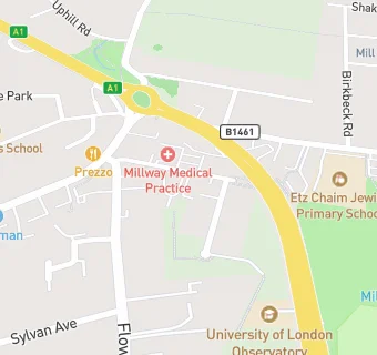 map for Millway Medical Practice