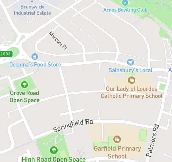 map for Our Lady Of Lourdes Rc School