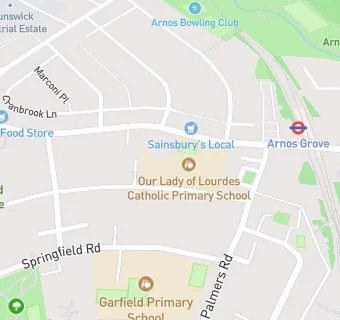 map for Our Lady of Lourdes Catholic Primary School