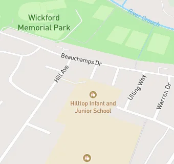 map for Hilltop Junior School