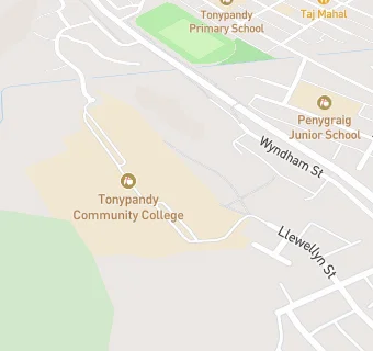 map for Tonypandy Community College