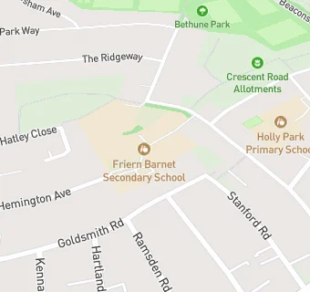 map for Friern Barnet School