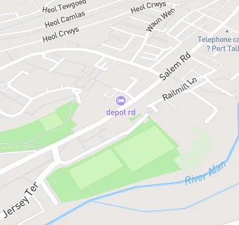 map for Cwmafan Bowls Club