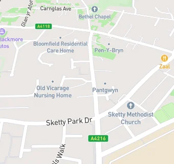 map for Old Vicarage Nursing Home