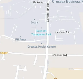 map for Cressex Health Centre