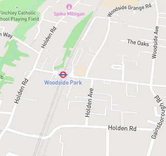 map for Woodside Park Synagogue