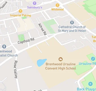 map for Brentwood Ursuline Convent High School