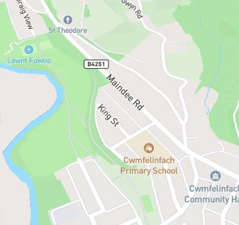 map for Cwmfelinfach Primary School