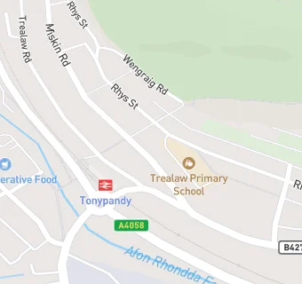 map for Trealaw Primary School