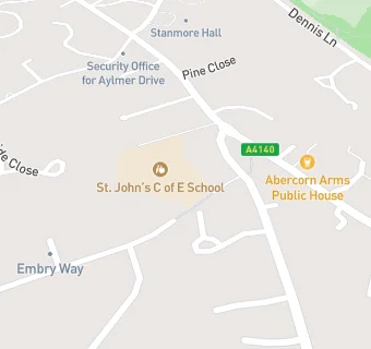 map for St John's CofE First School