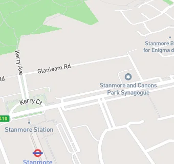 map for Stanmore & Canons Park Synagogue