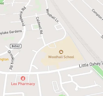 map for HCL @ Woodhall Primary & Nursery School