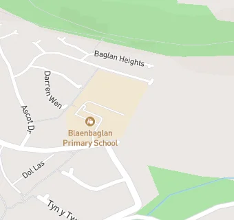 map for Blaenbaglan Primary School