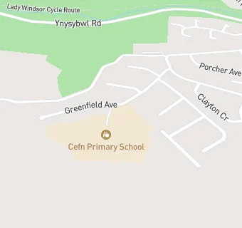 map for Cefn Primary School