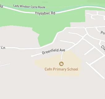 map for Cefn Primary School