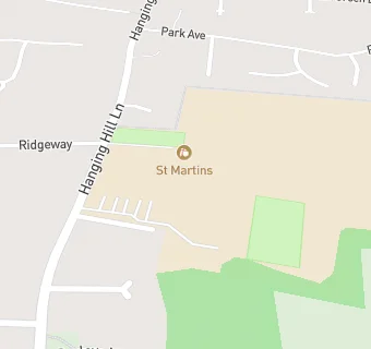 map for St Martin's School Brentwood