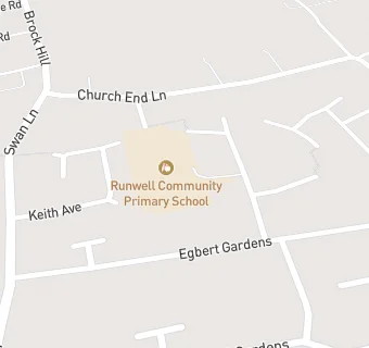 map for Runwell Community Primary School