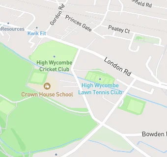 map for High Wycombe Lawn Tennis Club