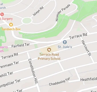 map for Terrace Road Primary School